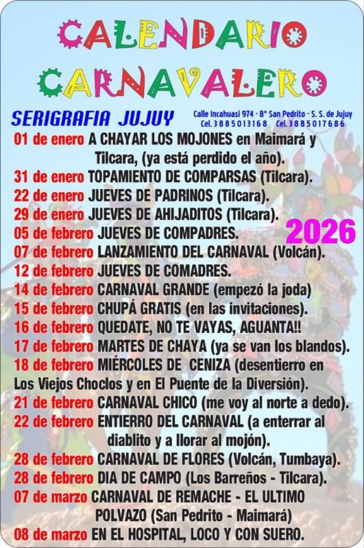 Calendario Carnaval 2026: Las fechas clave y el Kit que tu Comparsa ...